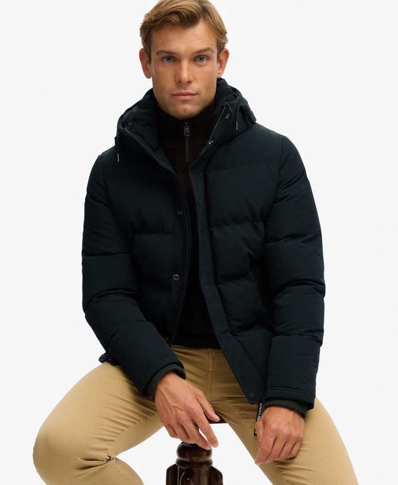 Jaqueta puffer curta com capuz Everest