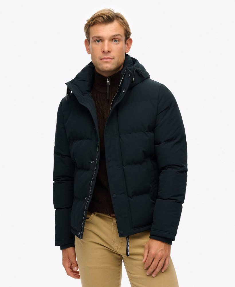Jaqueta puffer curta com capuz Everest