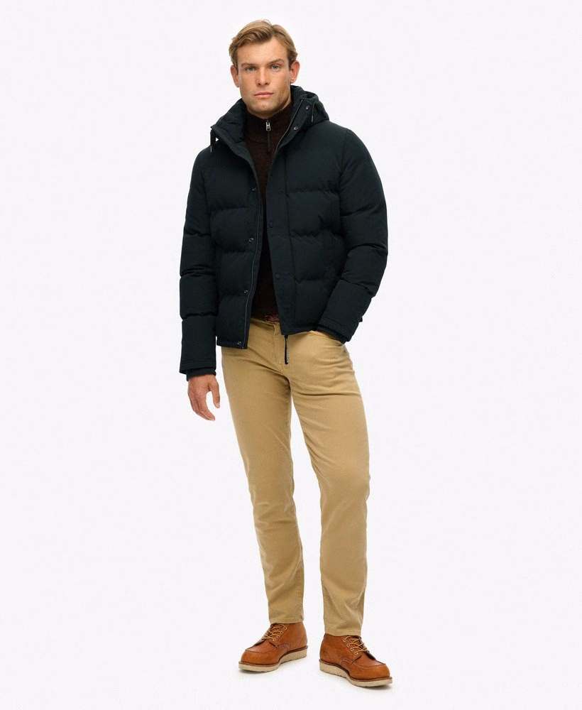 Jaqueta puffer curta com capuz Everest
