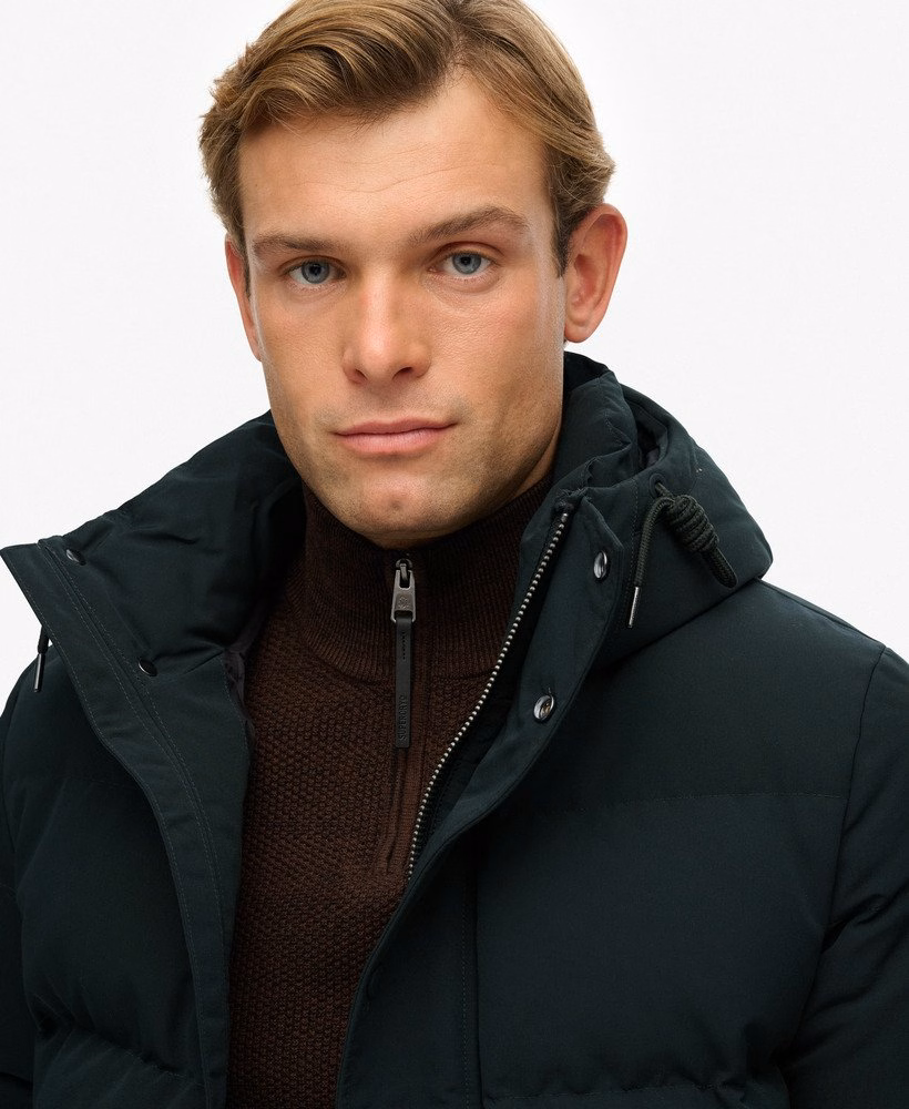 Jaqueta puffer curta com capuz Everest