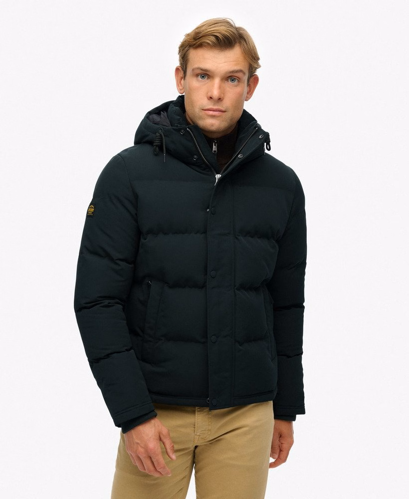 Jaqueta puffer curta com capuz Everest