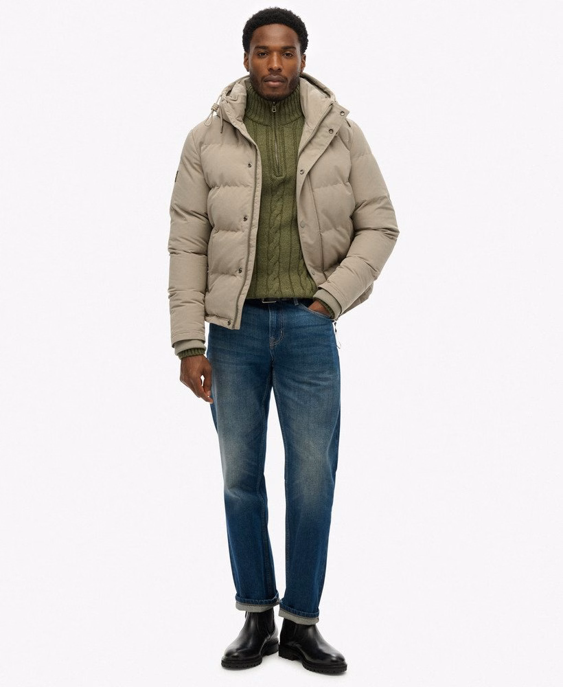 Jaqueta puffer curta com capuz Everest