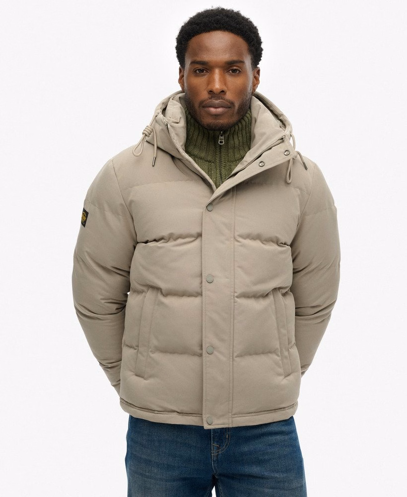 Jaqueta puffer curta com capuz Everest
