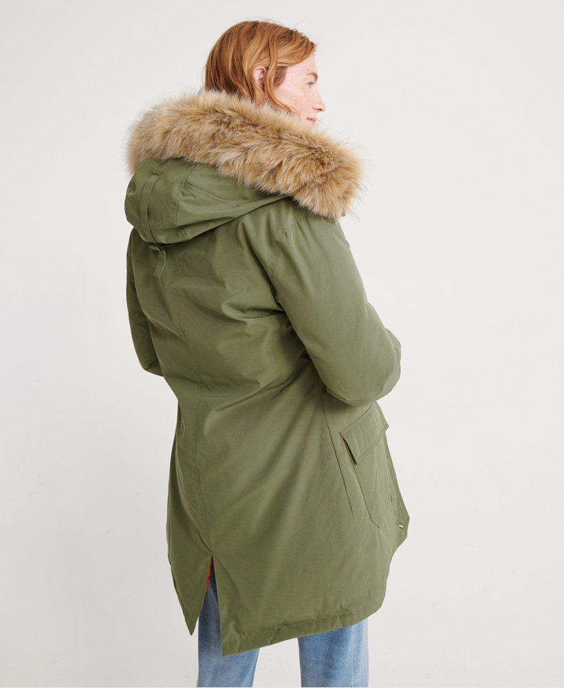 jaqueta parka de plumas rookie na cor cáqui oliva