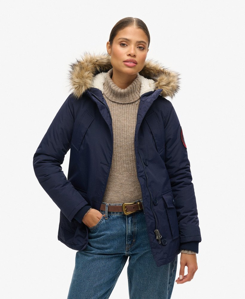 jaqueta everest parka na cor azul marinho