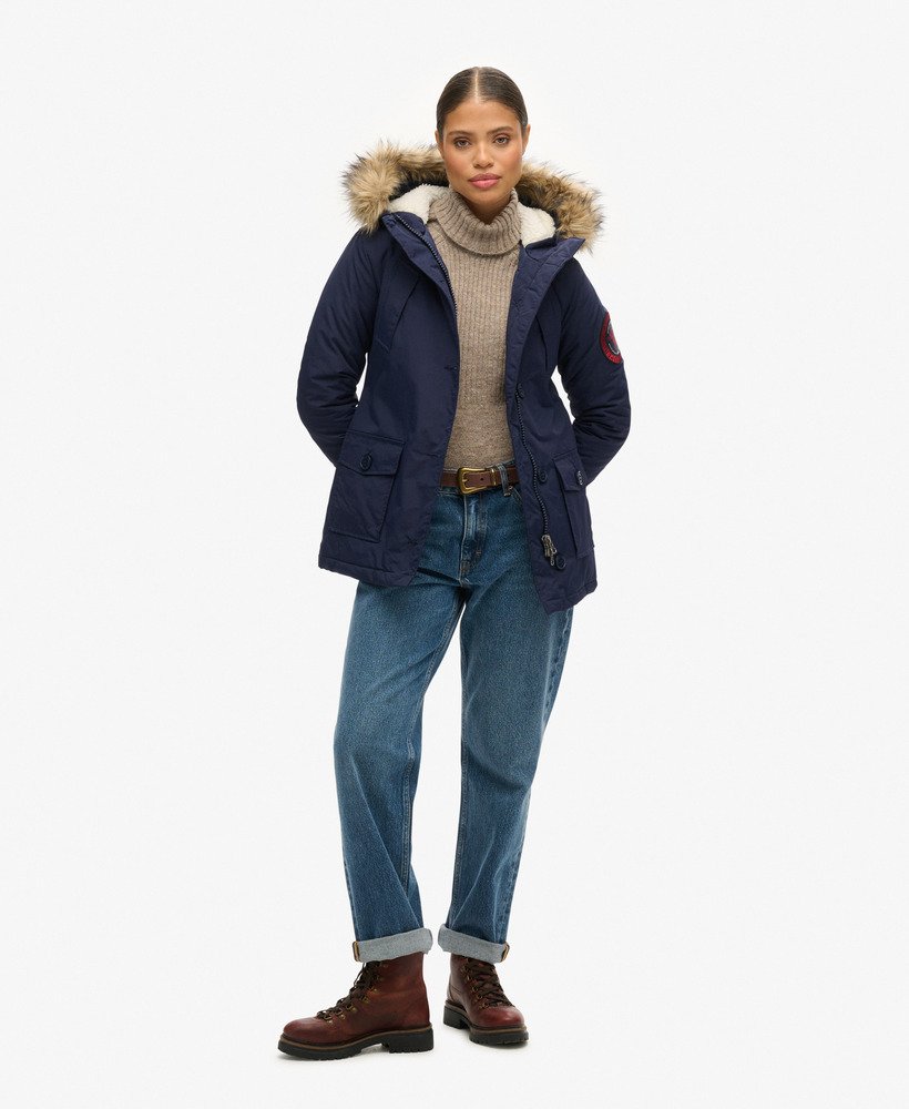 jaqueta everest parka na cor azul marinho