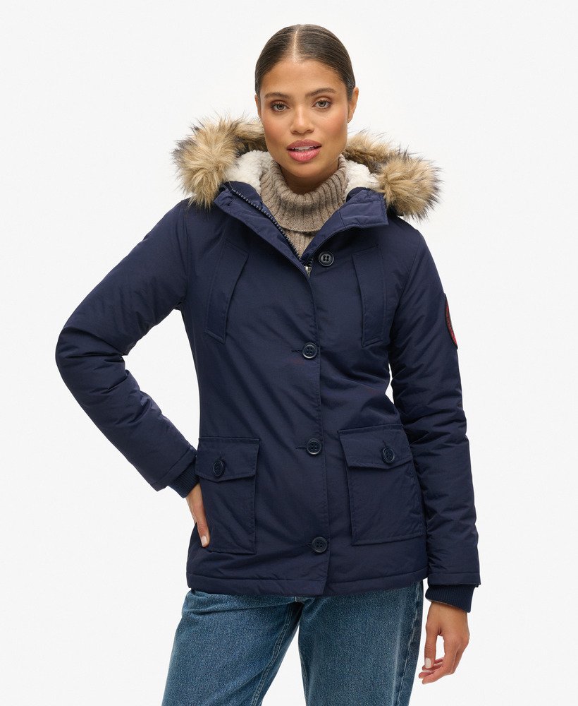 jaqueta everest parka na cor azul marinho