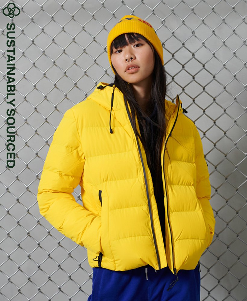 jaqueta puffer spirit sports na cor amarelo nÁutico