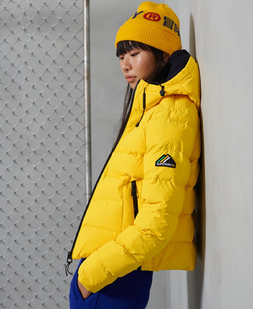 jaqueta puffer spirit sports na cor amarelo nÁutico