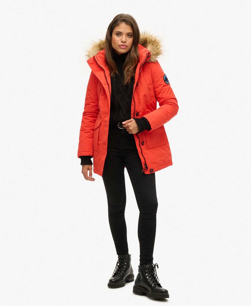 casaco everest parka em laranja vibrante