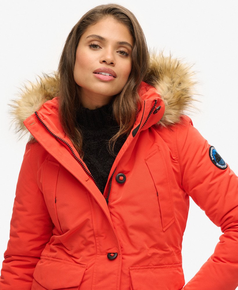 casaco everest parka em laranja vibrante