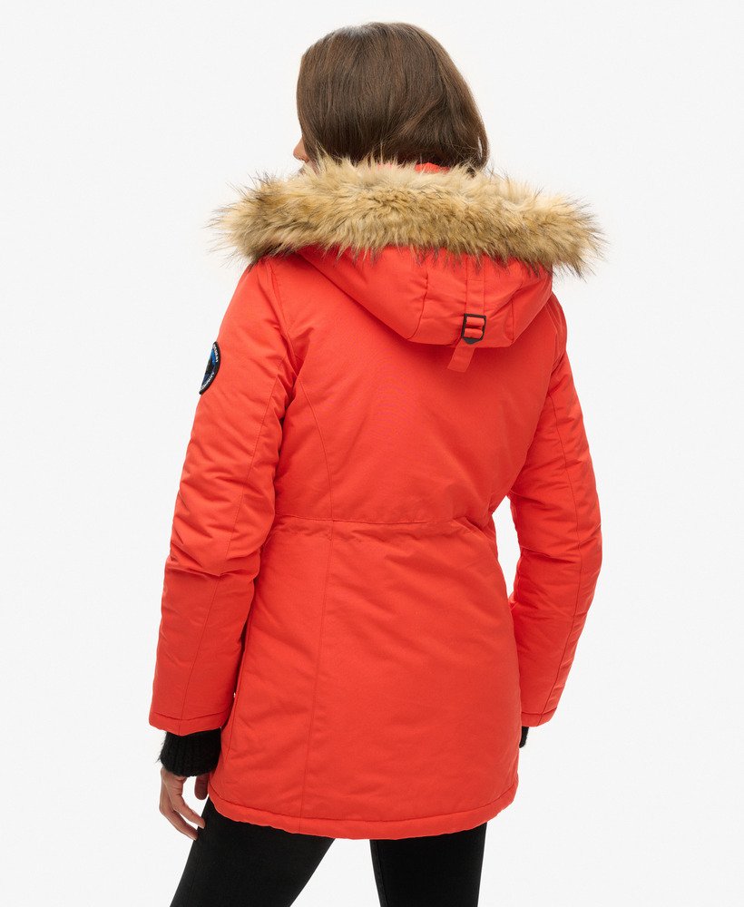 casaco everest parka em laranja vibrante