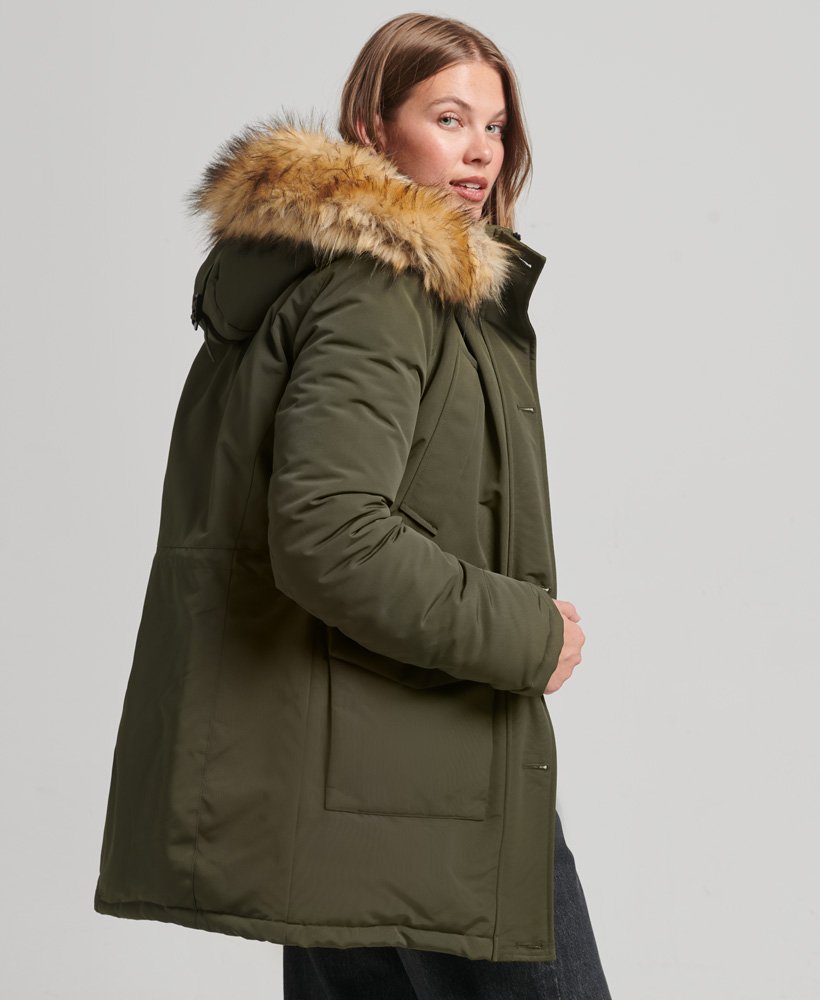 casaco everest parka na cor verde oliva excedente de mercadorias