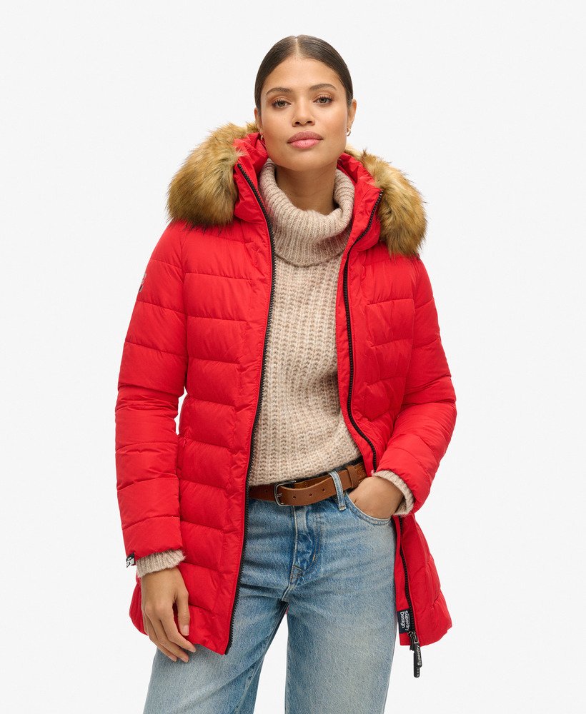 casaco puffer arctic taffer na cor vermelho de alto risco
