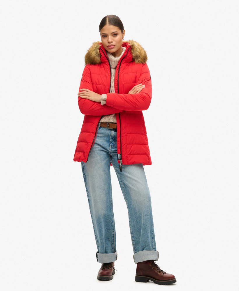 casaco puffer arctic taffer na cor vermelho de alto risco