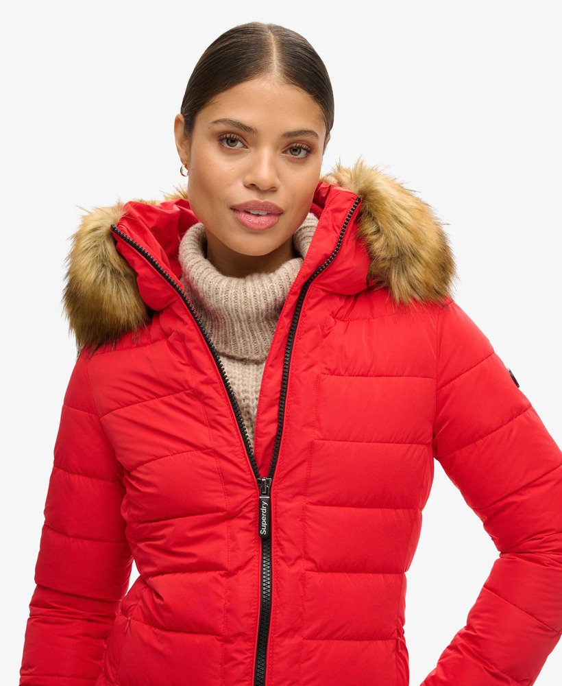 casaco puffer arctic taffer na cor vermelho de alto risco