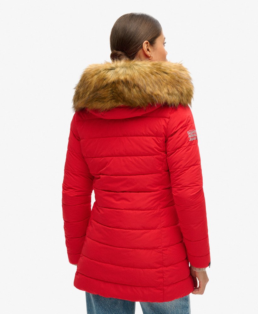 casaco puffer arctic taffer na cor vermelho de alto risco