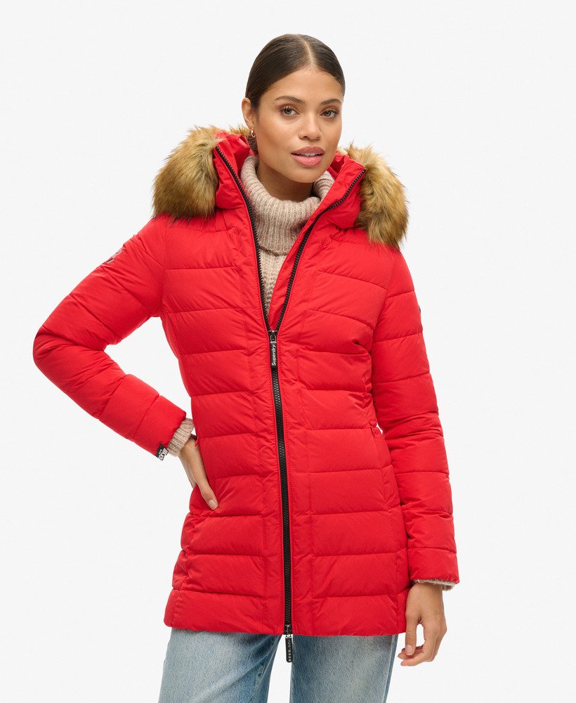 casaco puffer arctic taffer na cor vermelho de alto risco