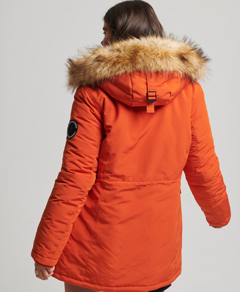 casaco everest parka na cor purê de abóbora