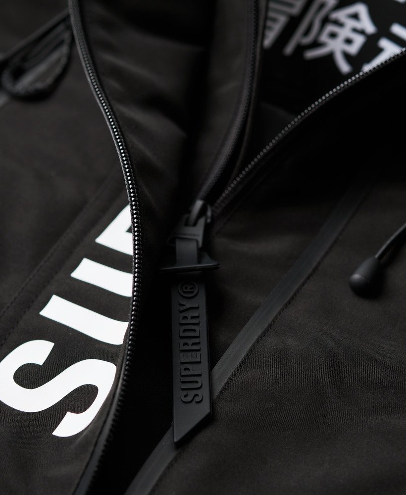 jaqueta corta-vento ultimate sd com capuz na cor preto jatoóptico.