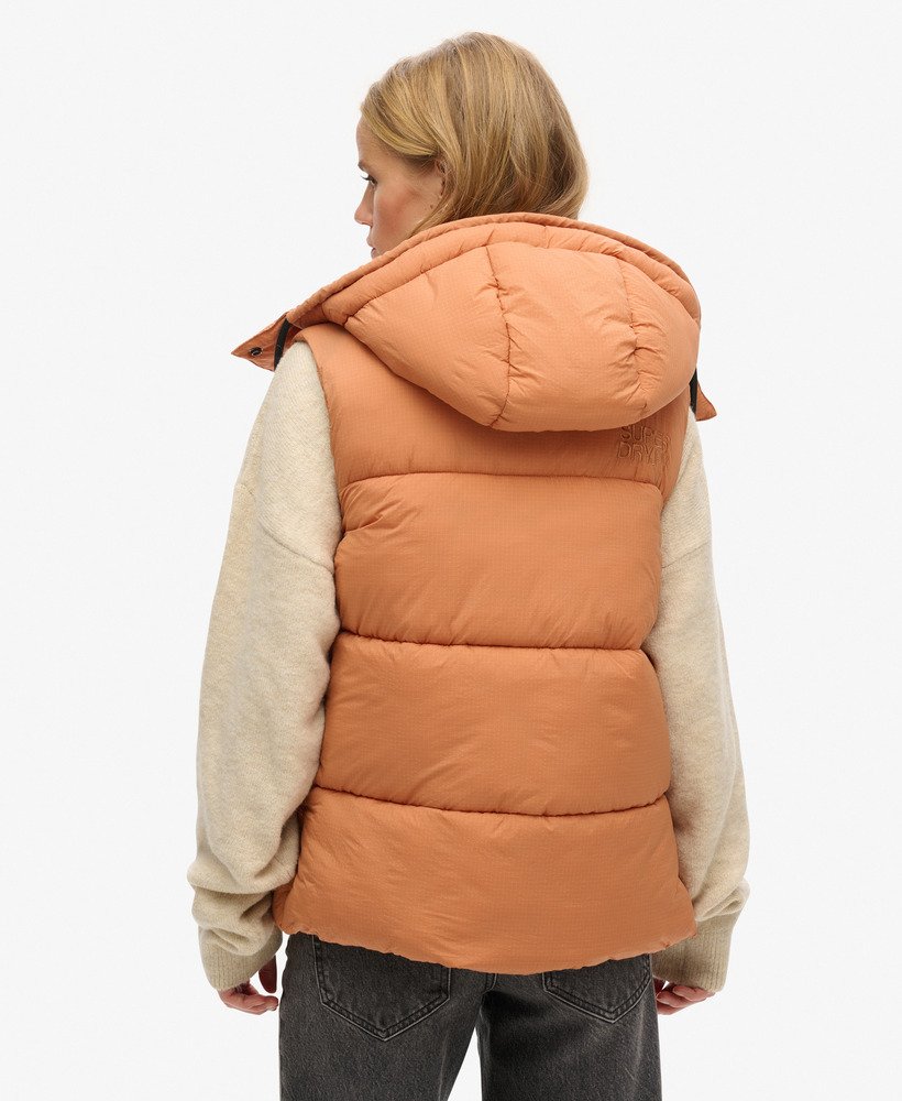 colete curto acolchoado touchline em xadrez caramelo