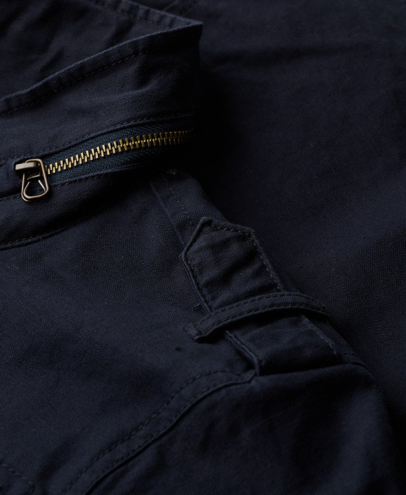 jaqueta vintage m65 na cor azul marinho eclipse.