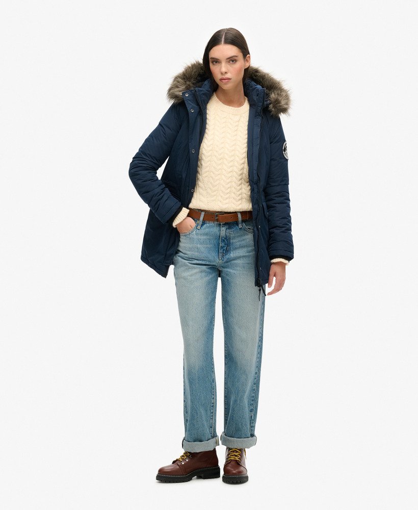 casaco parka ashley everest na cor azul marinho eclipse
