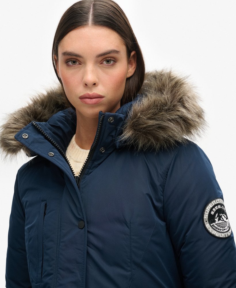 casaco parka ashley everest na cor azul marinho eclipse