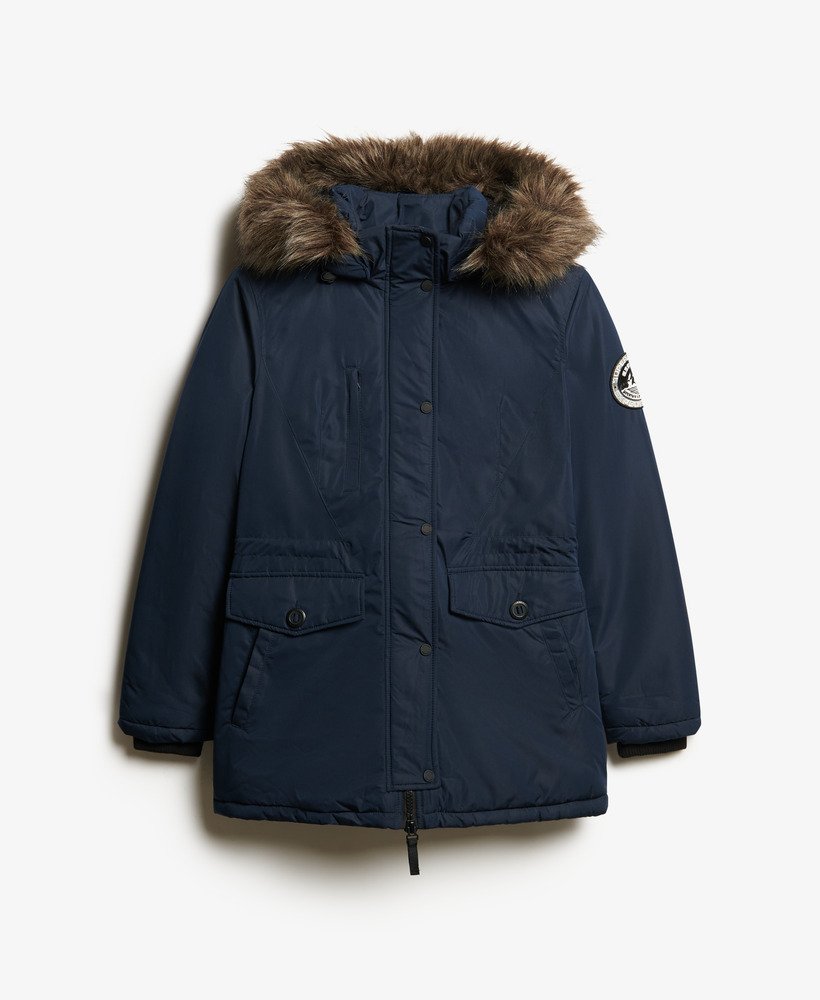 casaco parka ashley everest na cor azul marinho eclipse
