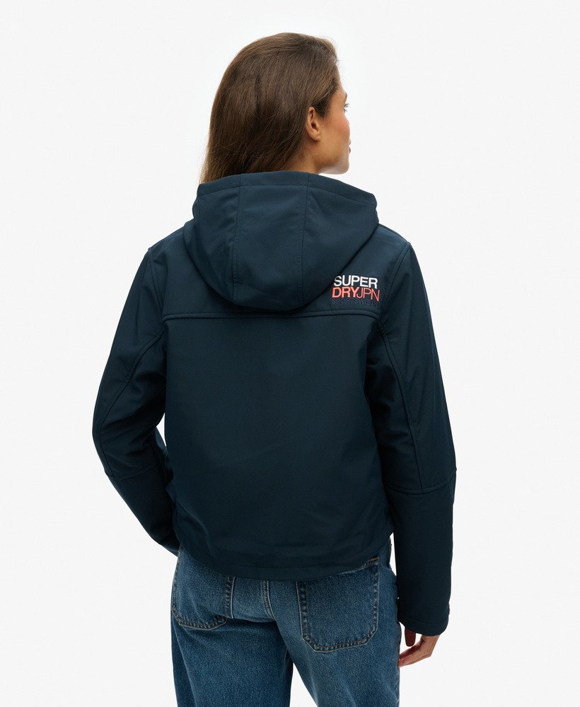 jaqueta softshell com capuz code trekker na cor azul marinho eclipsecoral