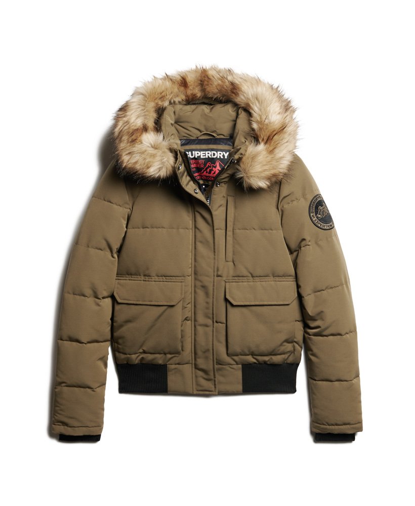 jaqueta bomber com capuz everest na cor verde-oliva militar