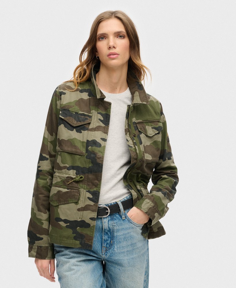 jaqueta militar m65 bordada em camuflagem francesa verde.