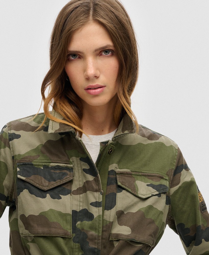 jaqueta militar m65 bordada em camuflagem francesa verde.