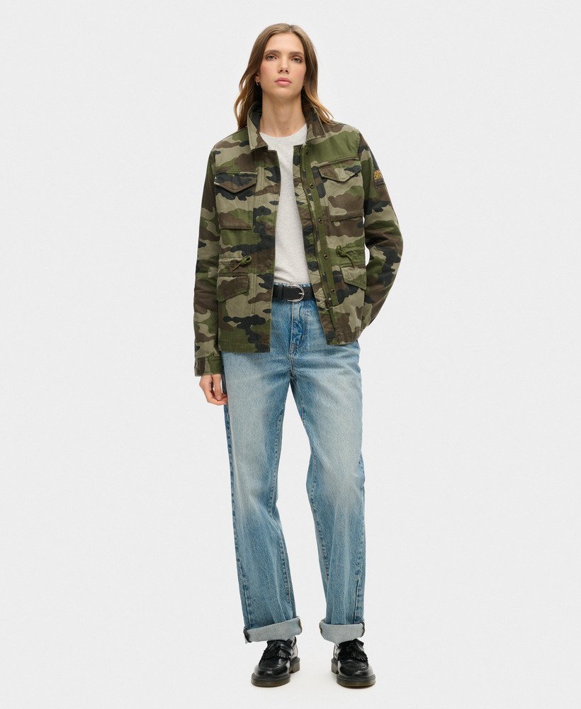 jaqueta militar m65 bordada em camuflagem francesa verde.