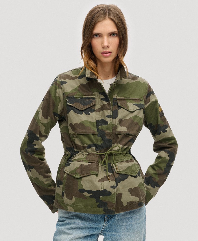 jaqueta militar m65 bordada em camuflagem francesa verde.