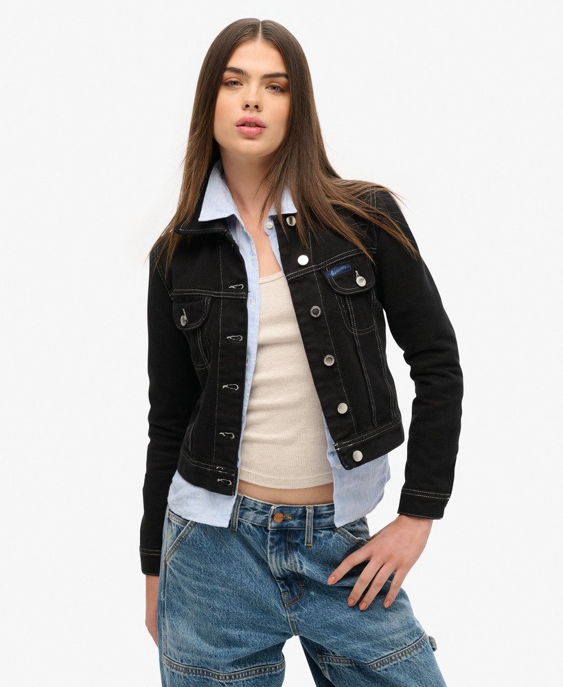 jaqueta curta workwear na cor preta