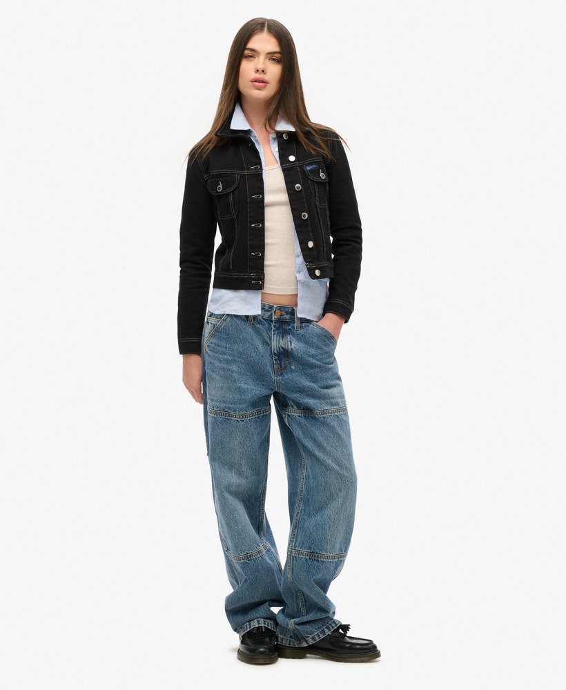 jaqueta curta workwear na cor preta