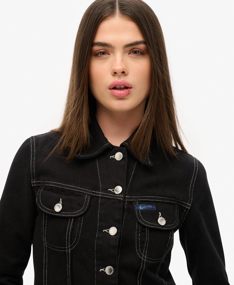jaqueta curta workwear na cor preta