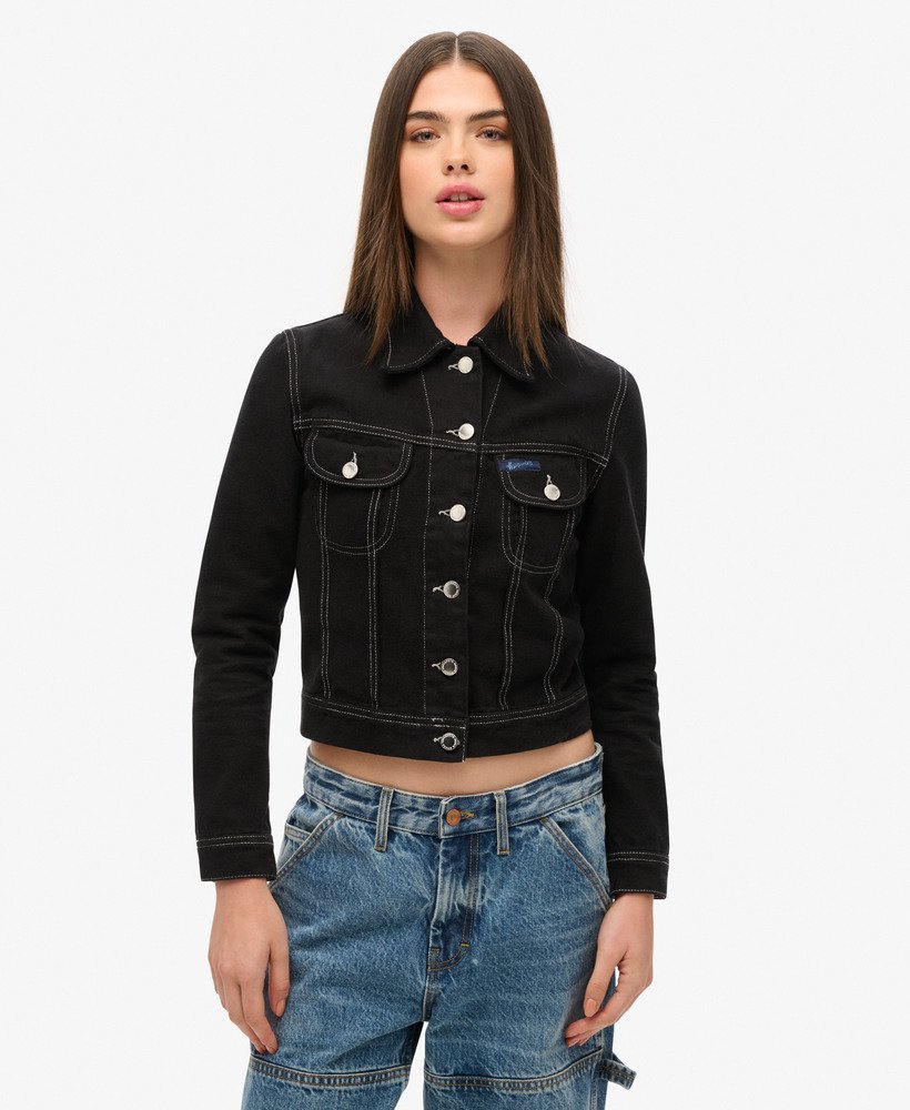 jaqueta curta workwear na cor preta