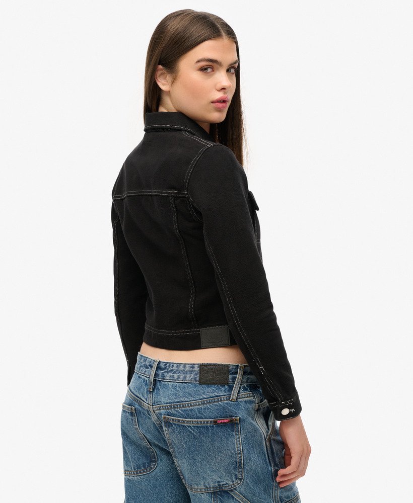 jaqueta curta workwear na cor preta
