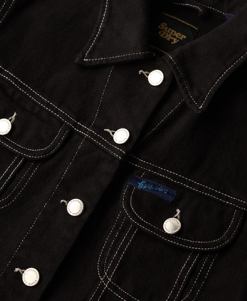 jaqueta curta workwear na cor preta