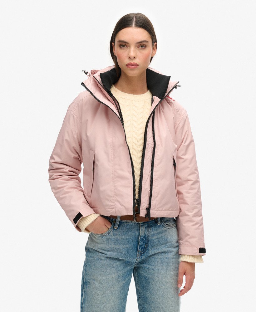 jaqueta corta-vento code sd na cor rosa blush vintage