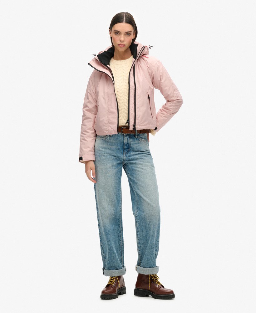 jaqueta corta-vento code sd na cor rosa blush vintage