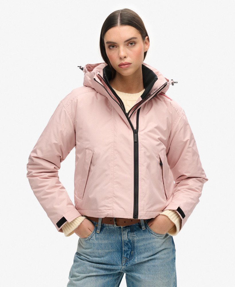 jaqueta corta-vento code sd na cor rosa blush vintage