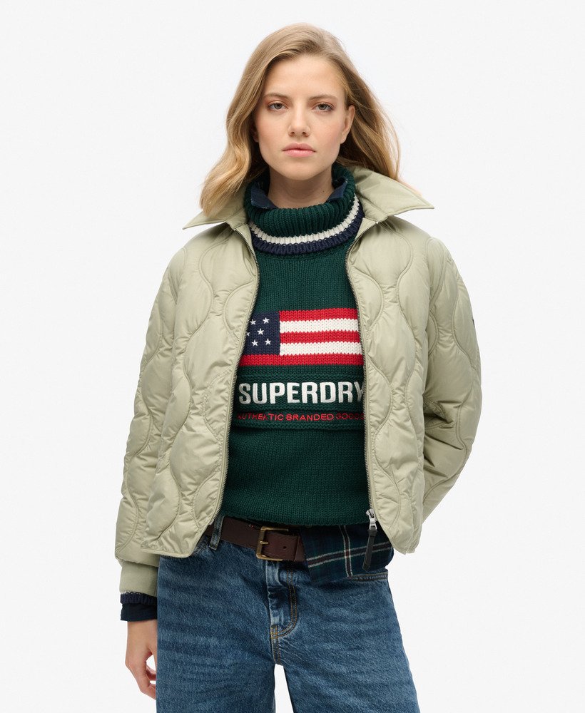 jaqueta cropped studios na cor verde oliva sulphine