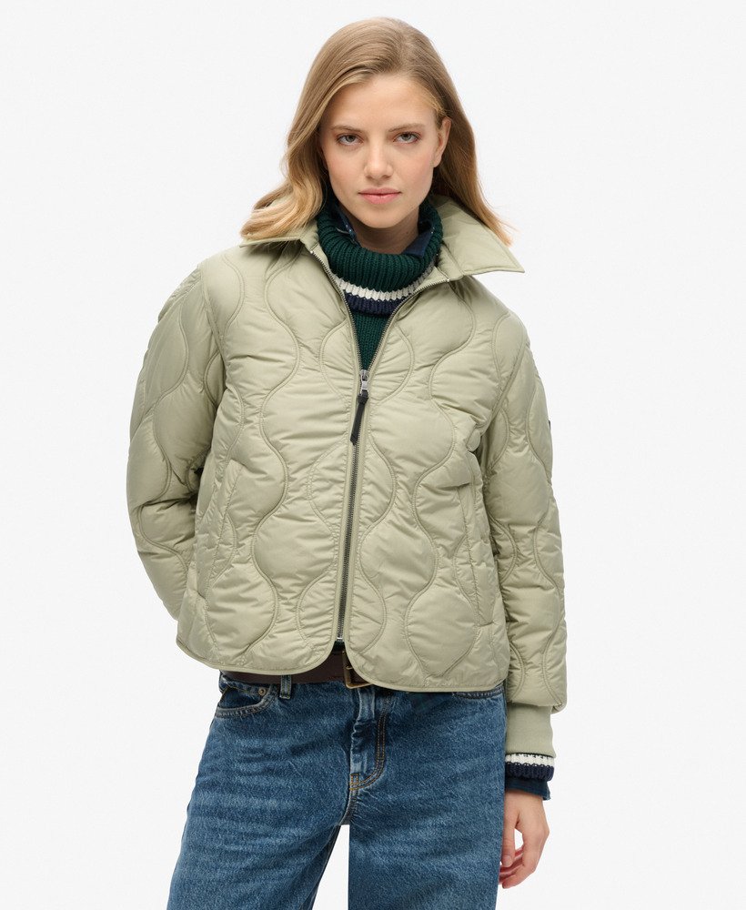jaqueta cropped studios na cor verde oliva sulphine