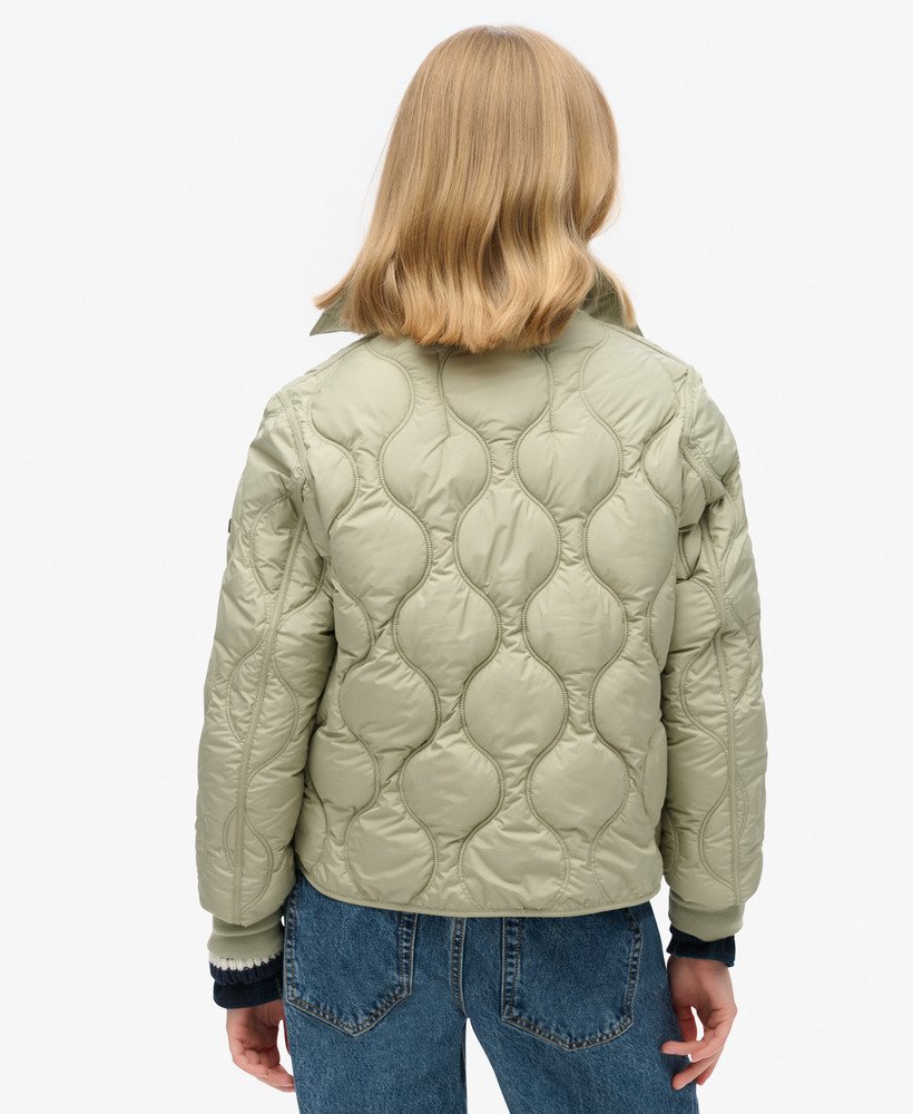 jaqueta cropped studios na cor verde oliva sulphine