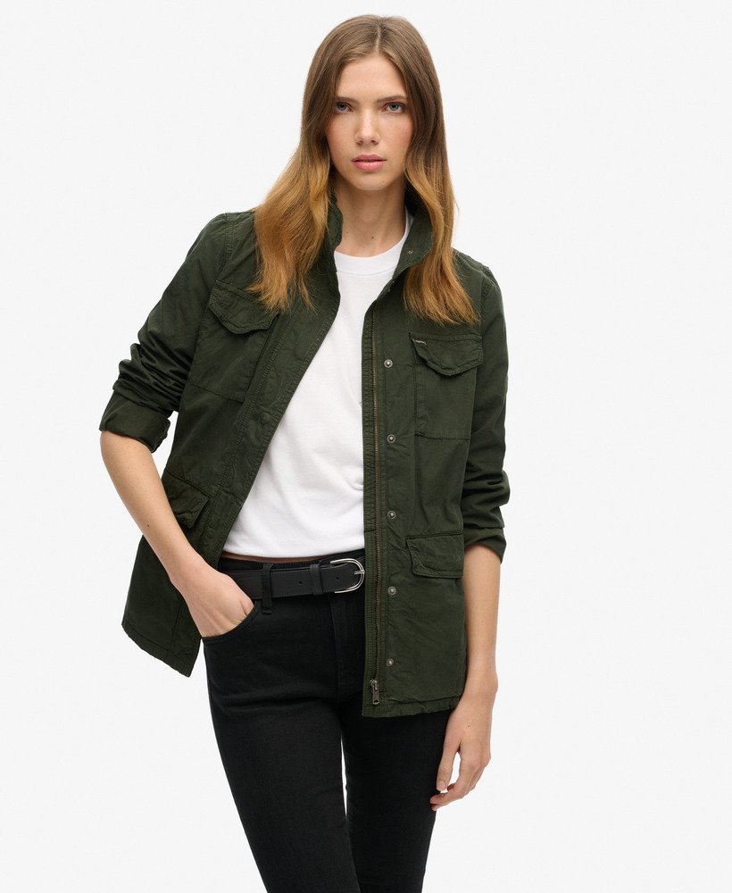 jaqueta militar st. tropez m65 com detalhes em verde-oliva cor excedente