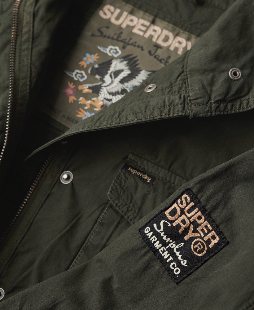 jaqueta militar st. tropez m65 com detalhes em verde-oliva cor excedente