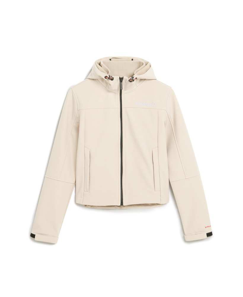 jaqueta trekker soft shell com capuz na cor cinza chateau